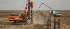 Бурение буронабивных свай ямобуром в Астане — этапы работ